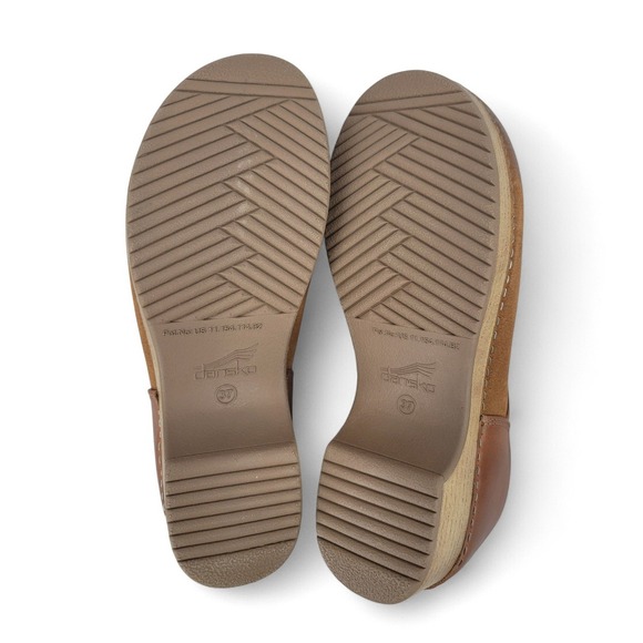 Dansko Brenna Clogs Size 37 Tan Burnished Suede Comfort Slip On Leather Mule - Picture 5 of 7